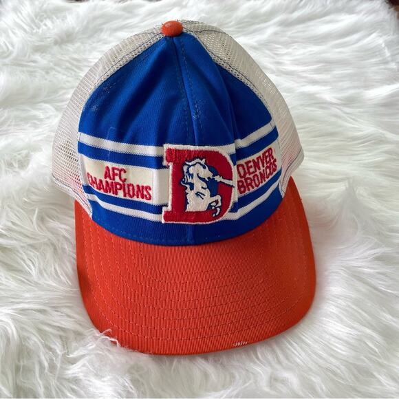 AJD | 80s Denver Broncos Hat Vintage Superstripe Snapback NFL 1980s Baseball Cap - Picture 1 of 6